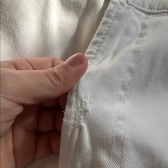 Mother Insider Crop Step Fray White Jeans Glass Slipper 26 Mid Rise Minimalist - Picture 8 of 15